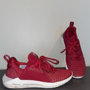Under armour red athletic shoes